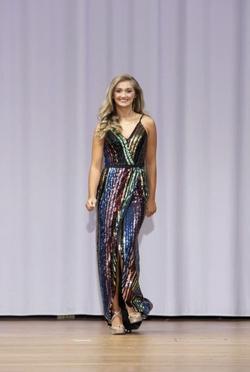 Jovani Multicolor Size 2 Prom Spaghetti Strap Straight Dress on Queenly