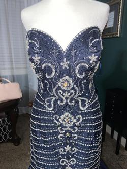 Camille La Vie Blue Size 12 Black Tie $300 Camille Lavie Mermaid Dress on Queenly