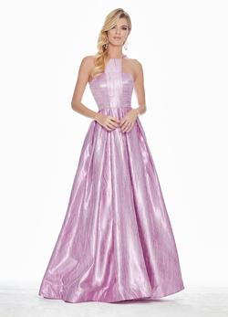 Style 1339 Ashley Lauren Purple Size 2 Bustier Halter Lavender Ball gown on Queenly
