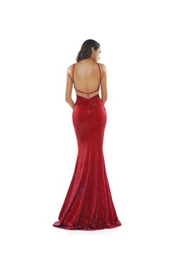 Style 2374 Blush Prom Red Size 6 Sequin Fitted Cut Out Straight Dress on Queenly