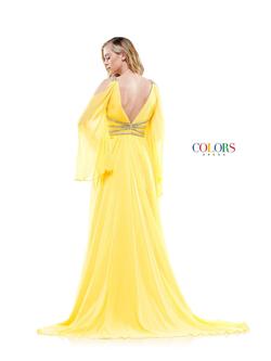 Style 2148 Blush Prom Yellow Size 2 Backless Pageant Jewelled Side slit Dress on Queenly