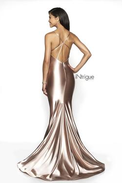 Style 526 Blush Prom Gold Size 2 Train Silk Mermaid Dress on Queenly