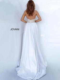 Style 3698 Jovani Nude Size 2 Halter Overskirt Wedding Straight Dress on Queenly
