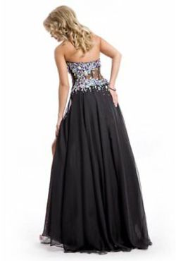 Style 6497 Rachel Allan/Partytime Formals 6497 Purple Size 6 $300 Black Tie 50 Off Corset Side slit Dress on Queenly