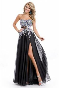 Style 6497 Rachel Allan/Partytime Formals 6497 Purple Size 6 Floor Length $300 Corset Side slit Dress on Queenly