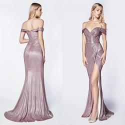 Cinderella divine Multicolor Size 8 Cap Sleeve Side slit Dress on Queenly