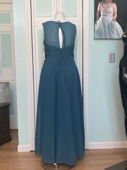 Christina Wu Blue Size 18 Teal Plus Size A-line Dress on Queenly