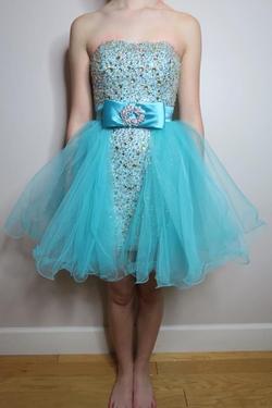 Sherri Hill Blue Size 2 Party Cocktail Dress on Queenly