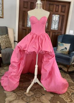 Sherri Hill Pink Size 4 Strapless Sweetheart Train Dress on Queenly