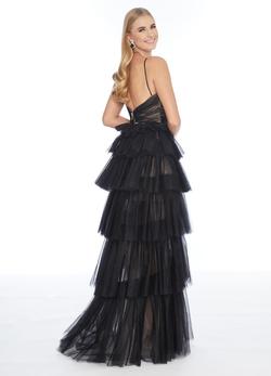 Style 1744 Ashley Lauren Black Size 10 Nude Straight Dress on Queenly