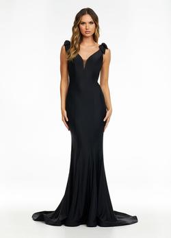 Style 11183 Ashley Lauren Black Size 0 Straight Dress on Queenly