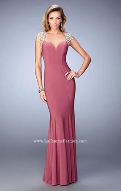 Style 21529-OUTLET La Femme Pink Size 6 Straight Dress on Queenly