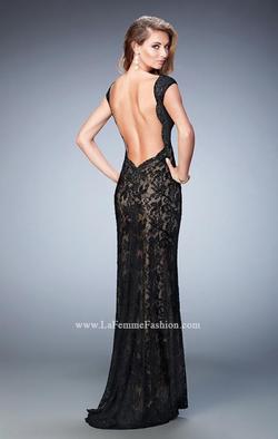Style 22479 La Femme Black Size 0 Pageant Straight Dress on Queenly
