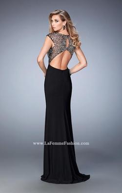 Style 22509-OUTLET La Femme Black Size 10 Straight Dress on Queenly