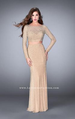 Style 24175 La Femme Nude Size 6 Pageant Straight Dress on Queenly
