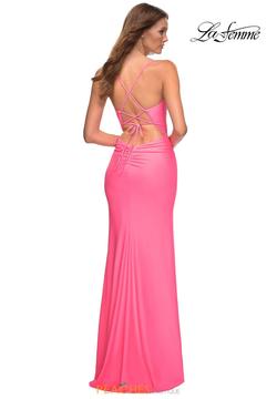 Style 22334 La Femme Pink Size 4 Side slit Dress on Queenly