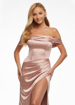 Style 11020 Ashely Lauren Pink Size 14 Plus Size Fitted Side slit Dress on Queenly