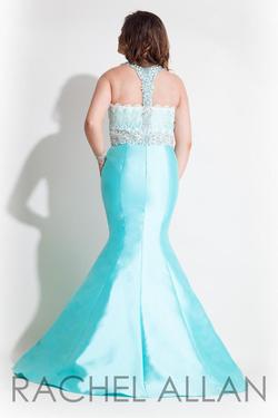 Style 7405--OUTLET Rachel Allan Blue Size 22 Pageant Plus Size Mermaid Dress on Queenly