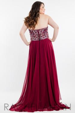Style 7840 Rachel Allan Red Size 20 Plus Size A-Line Dress on Queenly