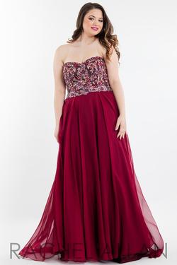 Style 7840 Rachel Allan Red Size 20 Plus Size A-Line Dress on Queenly