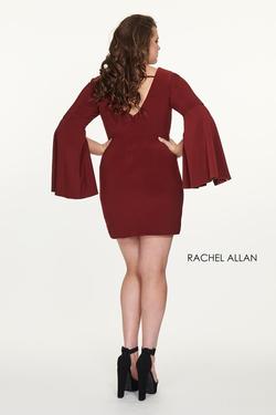 Style 4806 Rachel Allan Red Size 14 Plus Size Cocktail Dress on Queenly