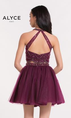 Style 3759 Alyce Paris Red Size 10 Burgundy Cocktail Dress on Queenly