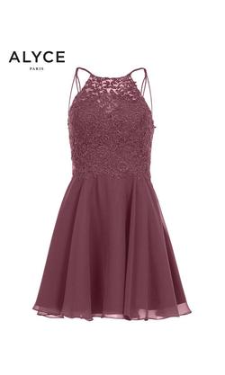 Style 3714 Alyce Paris Red Size 0 Burgundy Cocktail Dress on Queenly