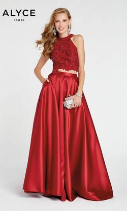 Style 1410 Alyce Paris Red Size 2 Burgundy A-line Dress on Queenly