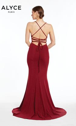Style 1375 Alyce Paris Red Size 0 Burgundy Straight  Dress on Queenly