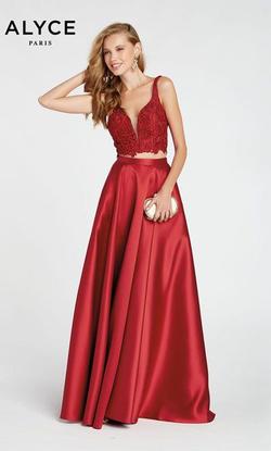 Style 60330 Alyce Paris Red Size 10 A-line Dress on Queenly