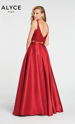 Style 60330 Alyce Paris Red Size 16 Plus Size A-line Dress on Queenly
