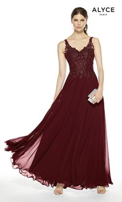 Style 27395 Alyce Paris Red Size 12 Burgundy Plus Size A-line Dress on Queenly