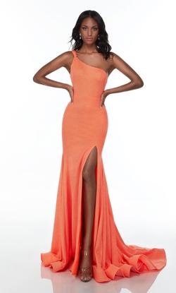 Style 61158 Alyce Paris Orange Size 0 Side slit Dress on Queenly