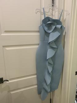 Forever Unique Light Blue Size 4 Floor Length Straight Dress on Queenly