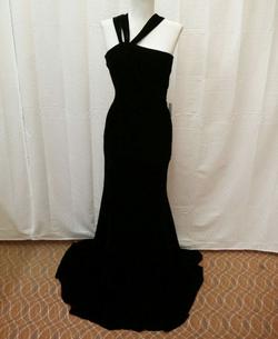 Johnathan Kayne Black Size 2 Velvet Mermaid Dress on Queenly