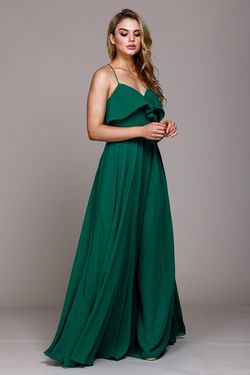 Style 475 Ameila Couture Green Size 8 V Neck Straight Dress on Queenly