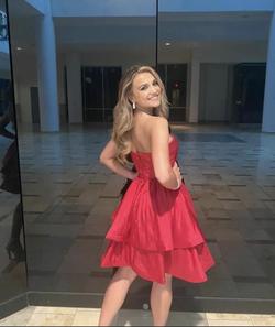 Sherri Hill Red Size 2 Pageant Cocktail Dress on Queenly