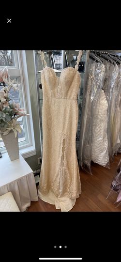 Gold Size 8 A-line Dress on Queenly