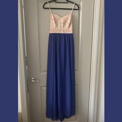 Jealous Tomato Navy Blue Size 10 Navy Sheer Straight Dress on Queenly