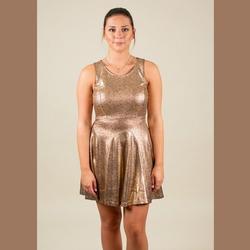 Hem & Thread for Modcloth Gold Size 6 Midi Shiny Cocktail Dress on Queenly