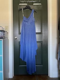 City Studio Blue Size 10 Midi One Shoulder Cocktail Dress on Queenly