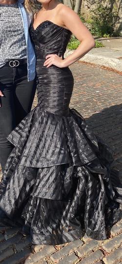 MoriLee Black Size 0 Corset 50 Off Mermaid Dress on Queenly
