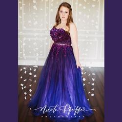 HANDMADE Purple Size 8 Floor Length Prom Jersey Ball gown on Queenly
