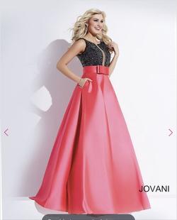 Jovani Black Size 8 Pockets Hot Pink 50 Off Ball gown on Queenly