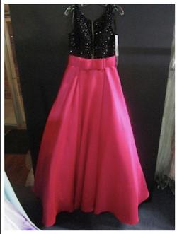 Jovani Black Size 8 Pockets Hot Pink 50 Off Ball gown on Queenly