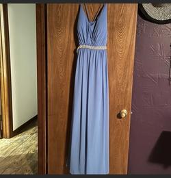 Bill Levkoff Blue Size 14 Black Tie Floor Length Straight Dress on Queenly