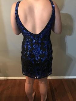 Jovani Blue Size 6 Prom Cocktail Dress on Queenly