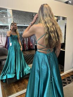 Sherri Hill Green Size 0 Pockets Shiny Mini Homecoming A-line Dress on Queenly