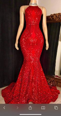 Lynira label Red Size 8 Black Tie Prom Mermaid Dress on Queenly
