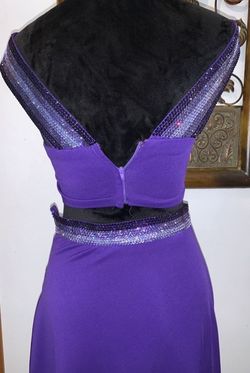 Custom Royal Purple Size 2 Jewelled Euphoria Pageant Side slit Dress on Queenly